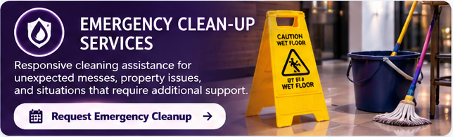 EMERGENCY CLEAN-UP SERVICES concierge service card