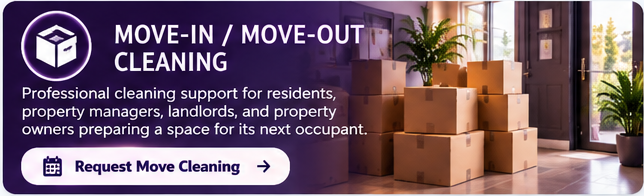 MOVE-IN / MOVE-OUT CLEANING concierge service card