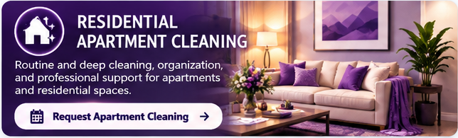 RESIDENTIAL APARTMENT CLEANING concierge service card