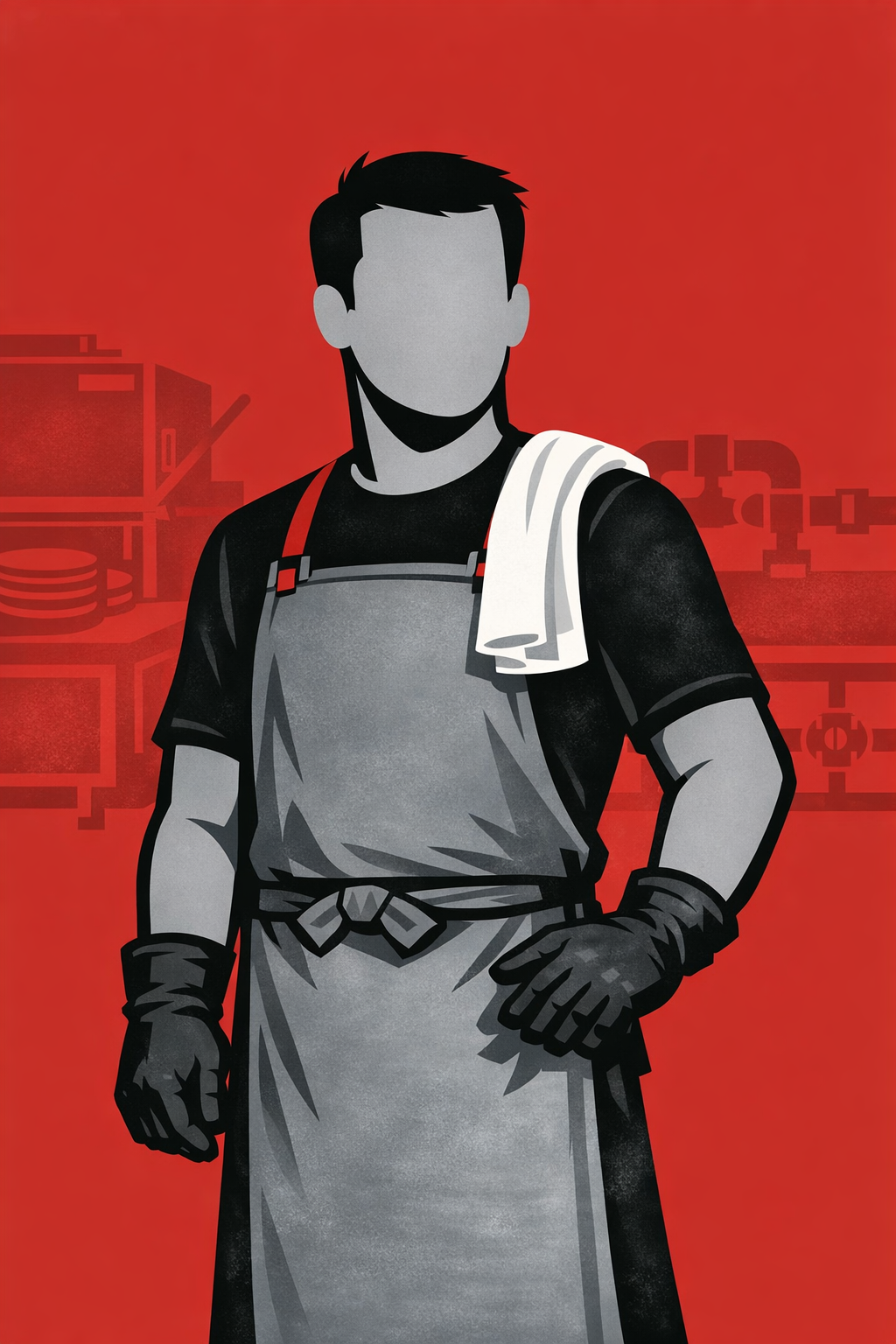 Kitchen Utility Steward stewarding service illustration